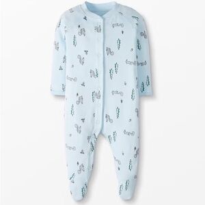 Hanna Andersson Speedy Squirrel Baby Snap Footed Sleeper In Organic Cotton 0-3M